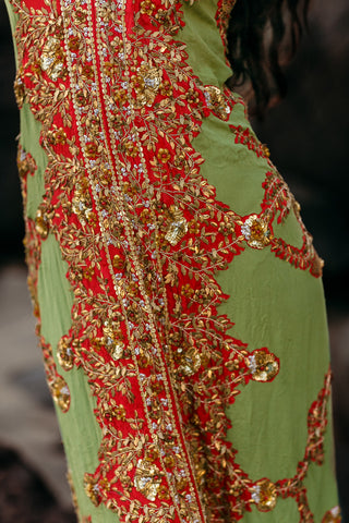 The Christmas Collection Dress "Emerald Flame"