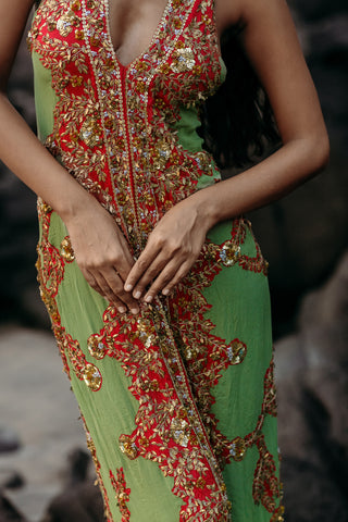 The Christmas Collection Dress "Emerald Flame"