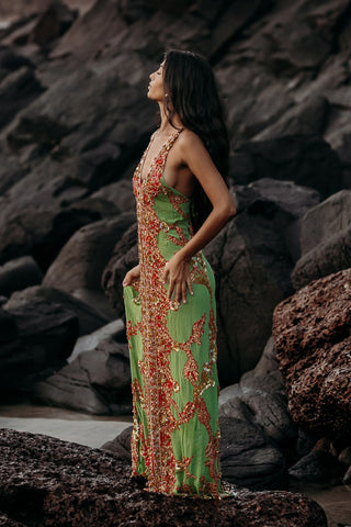 The Christmas Collection Dress "Emerald Flame"