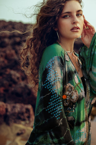 Kimono "Green Blossom"