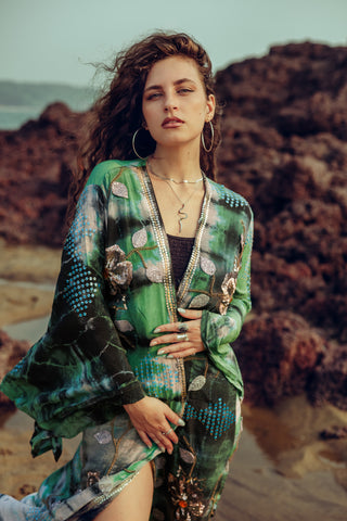 Kimono "Green Blossom"