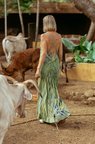 Party Dress  "Green Python"