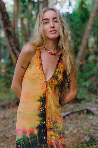 Party Dress "Orange Summer"