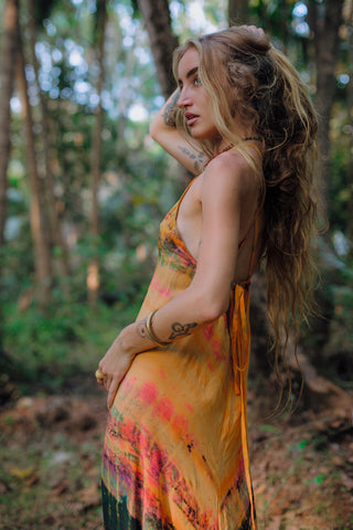Party Dress "Orange Summer"