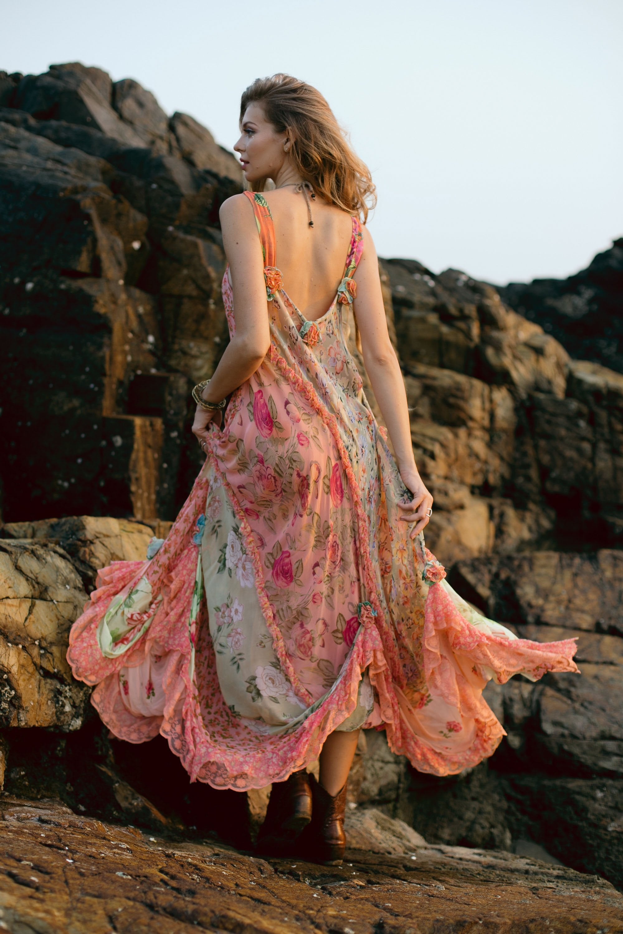 bohemian dream dress bohemian cream maxi dress Boho Dreams Cream Ruffle Wrap Dress Simply Me Boutique
